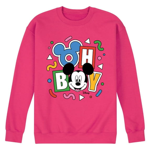 Disney - Mickey Oh Boy 90s - Men's Crew Neck Fleece Pullover