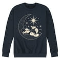 thumbnail image 1 of Disney - Mickey On Celestial Moon - Men's Crew Neck Fleece Pullover, 1 of 4