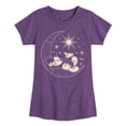 thumbnail image 1 of Disney - Mickey On Celestial Moon - Toddler & Youth Girls Short Sleeve Graphic T-Shirt, 1 of 5