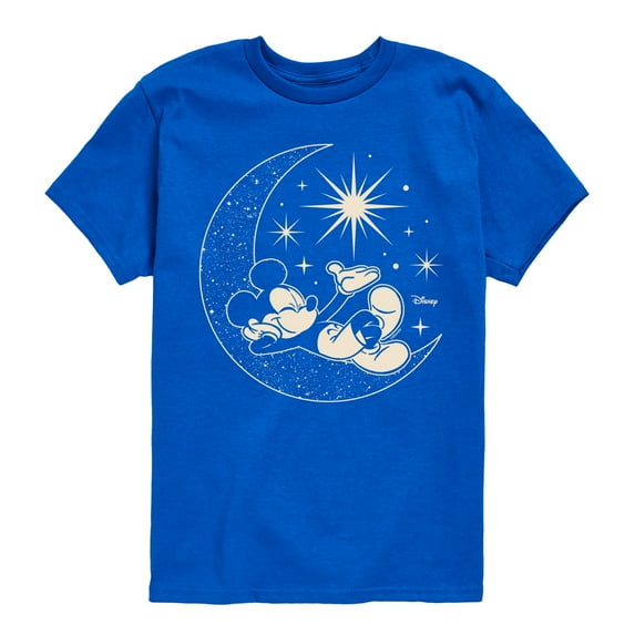 Disney - Mickey On Celestial Moon - Toddler & Youth Short Sleeve Graphic T-Shirt