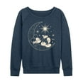 thumbnail image 1 of Disney - Mickey On Celestial Moon - Women's Lightweight French Terry Long Sleeve Shirt, 1 of 5