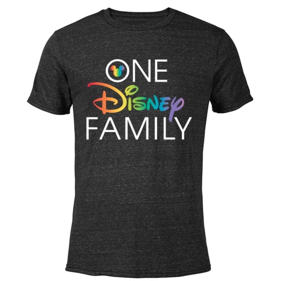 Disney Mickey One Disney Family Pride - Short Sleeve Blended T-Shirt for Adults - Customized-Black