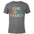 thumbnail image 1 of Disney Mickey One Disney Family Pride - Short Sleeve Blended T-Shirt for Adults - Customized-Dark Heather, 1 of 5