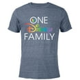 thumbnail image 1 of Disney Mickey One Disney Family Pride - Short Sleeve Blended T-Shirt for Adults - Customized-Navy Heather, 1 of 5