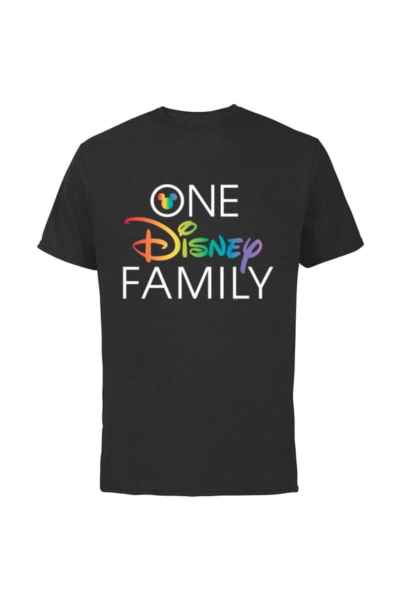 Mickey One Disney Family Pride - Short Sleeve Cotton T-Shirt for Adults - Customized-Black