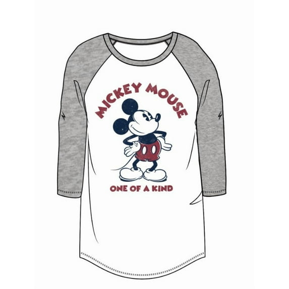 Disney Mickey Mouse Raglan 3/4 Sleeve (Womens or Womens Plus) XS-XXL