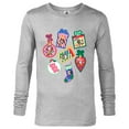 thumbnail image 1 of Disney Mickey & Pals Christmas Holiday Icon Sticker Style - Long Sleeve T-Shirt for Men - Customized-Athletic Heather, 1 of 5