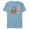 thumbnail image 1 of Disney Mickey & Pals Christmas Holiday Team Nice…and Naughty - Short Sleeve Blended T-Shirt for Adults - Customized-Ocean Blue, 1 of 5