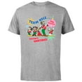 thumbnail image 1 of Disney Mickey & Pals Christmas Holiday Team Nice…and Naughty - Short Sleeve Cotton T-Shirt for Adults - Customized-Athletic Heather, 1 of 5