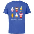 thumbnail image 1 of Disney Mickey & Pals Summer Treats Peace Love & Ice Cream- Short Sleeve Cotton T-Shirt for Adults - Customized-Royal Heather, 1 of 5