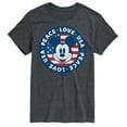 thumbnail image 1 of Disney - Mickey Peace Love USA - Men's Short Sleeve Graphic T-Shirt, 1 of 5