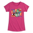 thumbnail image 1 of Disney - Mickey & Pluto - Explore Around You - Toddler & Youth Girls Short Sleeve Graphic T-Shirt, 1 of 5