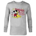 thumbnail image 1 of Disney Mickey + Pluto Friends Forever! - Long Sleeve T-Shirt for Men - Customized-Athletic Heather, 1 of 5