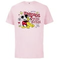 thumbnail image 1 of Disney Mickey + Pluto Friends Forever! - Short Sleeve Cotton T-Shirt for Adults - Customized-Soft Pink, 1 of 5