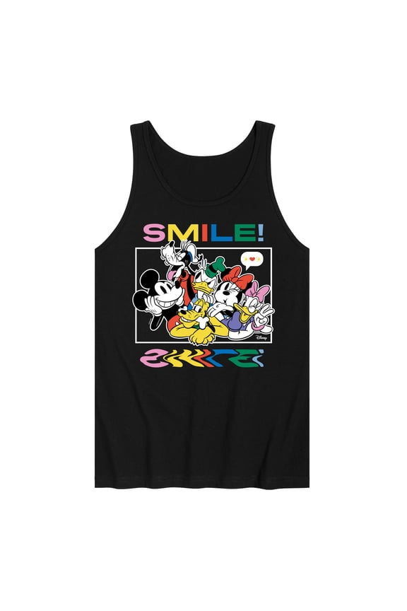 - Mickey, Pluto, Minnie, Donald Duck, Goofy & Daisy - Crowded Photo - Men's Jersey Tank Top