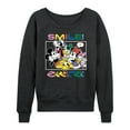 thumbnail image 1 of Disney - Mickey, Pluto, Minnie, Donald Duck, Goofy & Daisy - Women's Lightweight French Terry Long Sleeve Shirt, 1 of 4
