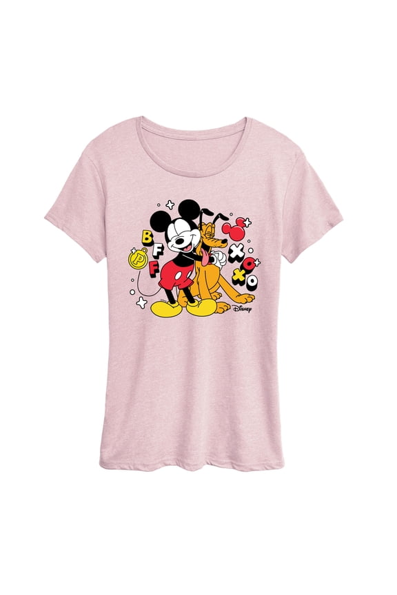 - Mickey Pluto - Women's Short Sleeve Graphic T-Shirt