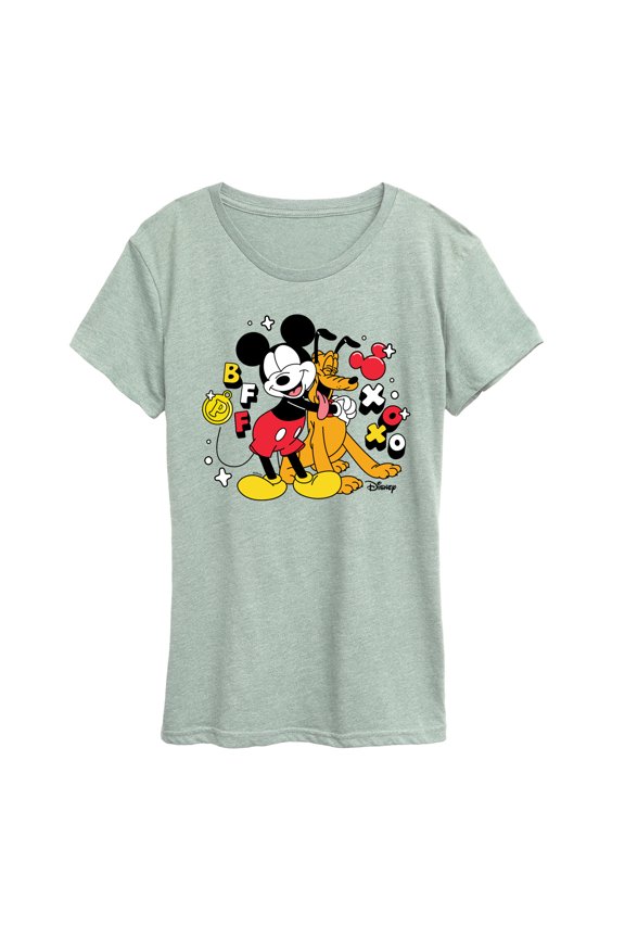 - Mickey Pluto - Women's Short Sleeve Graphic T-Shirt
