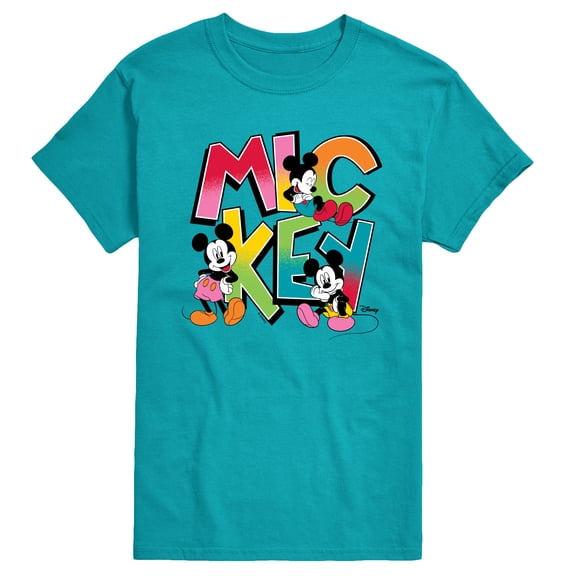 Disney - Mickey Pop Art Letters - Men's Short Sleeve Graphic T-Shirt