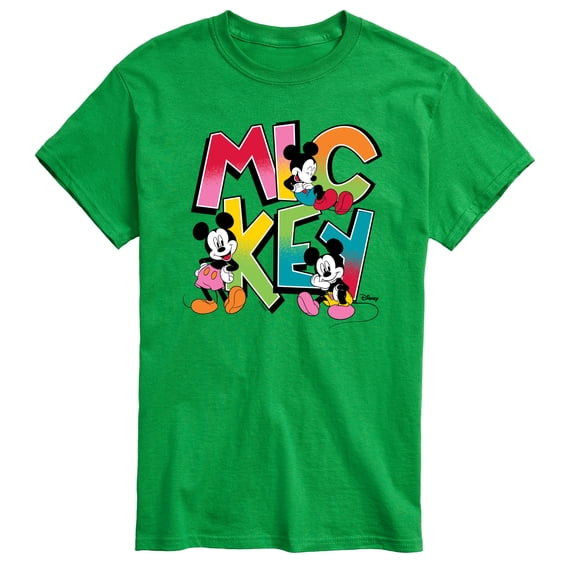 Disney - Mickey Pop Art Letters - Men's Short Sleeve Graphic T-Shirt