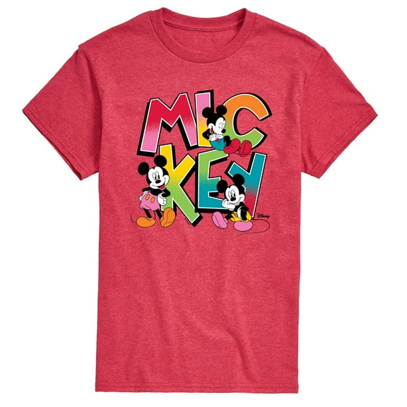 Disney - Mickey Pop Art Letters - Men's Short Sleeve Graphic T-Shirt