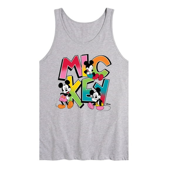 Disney - Mickey Pop Art Letters- Men's Sleeveless Graphic Tank Top