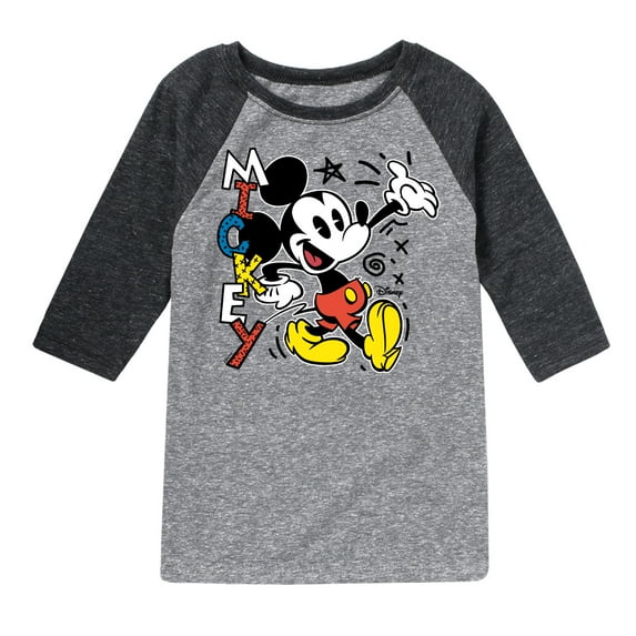 Disney - Mickey Pop - Toddler & Youth Raglan Graphic T-Shirt
