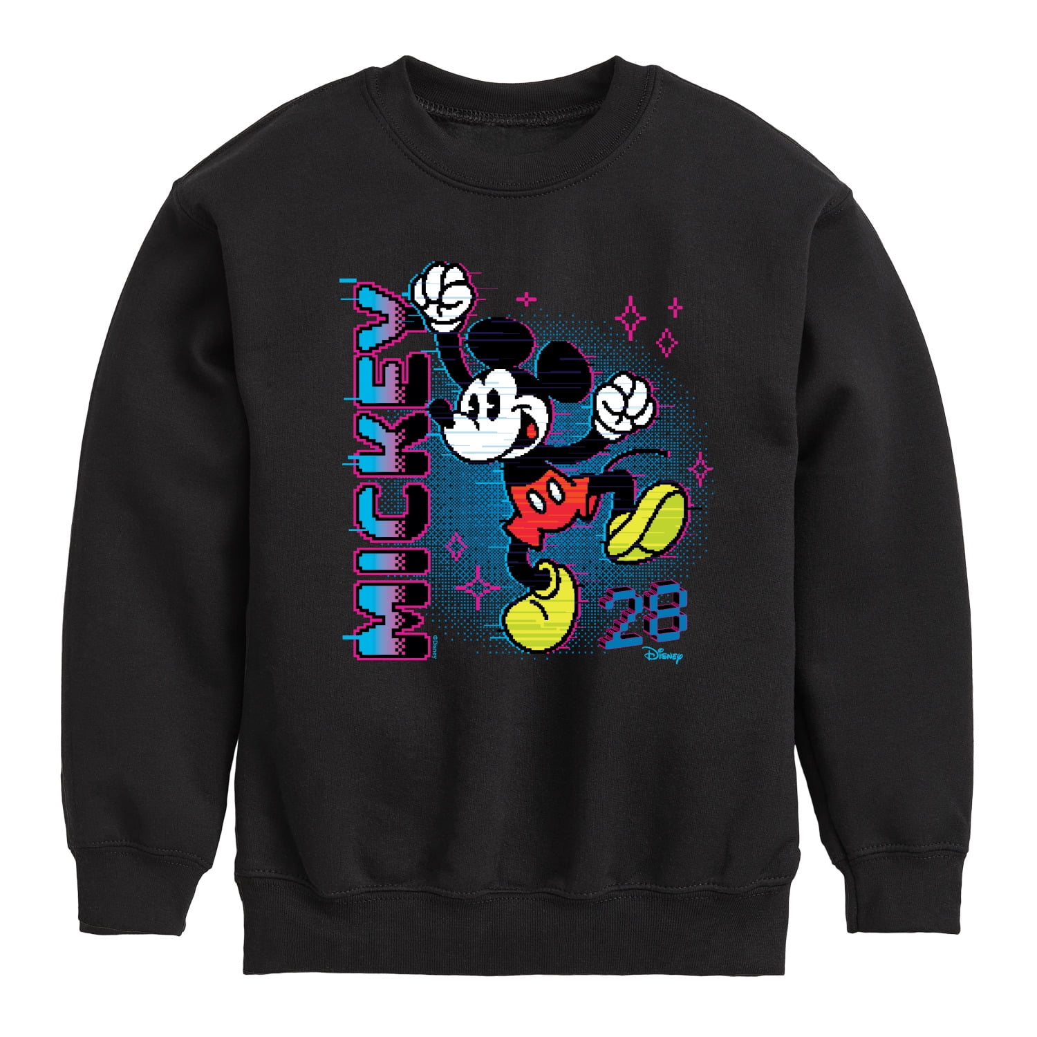 Disney Mens Black Mickey Mouse Halloween Skeleton Sweatshirt X