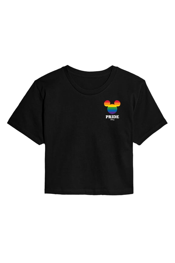 - Mickey Pride - Juniors Cropped Graphic T-Shirt