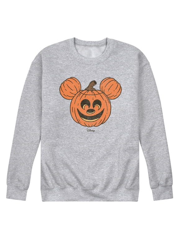 - Mickey Pumpkin Head Men's Graphic Fleece Sweatshirt