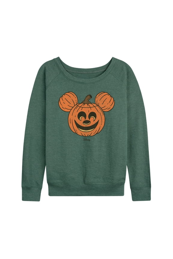 - Mickey Pumpkin Head - Women's French Terry Long Sleeve Pullover