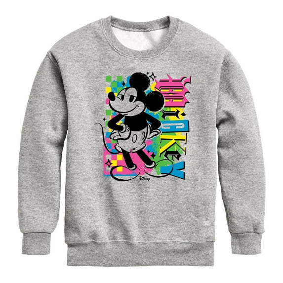 Disney - Mickey Punk - Toddler & Youth Crewneck Fleece Sweatshirt