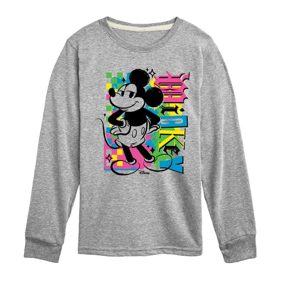 Disney - Mickey Punk - Toddler & Youth Long Sleeve Graphic T-Shirt