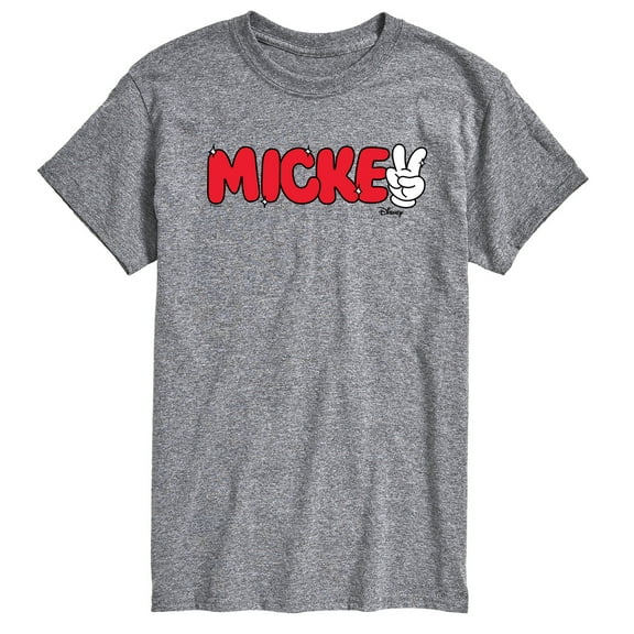 Disney - Mickey Red Hand Peace Sign - Men's Short Sleeve Graphic T-Shirt