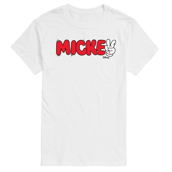 Disney - Mickey Red Hand Peace Sign - Men's Short Sleeve Graphic T-Shirt