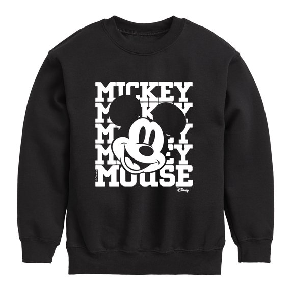 Disney - Mickey Repeat Graphic Long Sleeve Fleece Sweatshirt