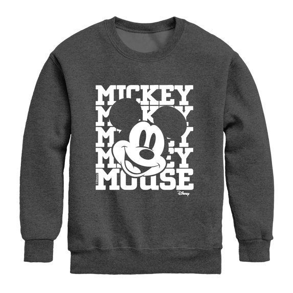 Disney - Mickey Repeat Graphic Long Sleeve Fleece Sweatshirt