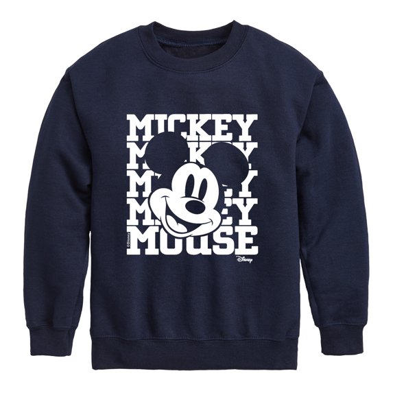 Disney - Mickey Repeat Graphic Long Sleeve Fleece Sweatshirt