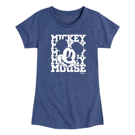 Disney - Mickey Repeat - Toddler Girls Fitted Short Sleeve T-Shirt