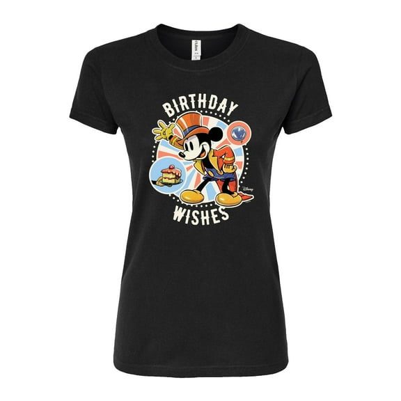 Disney - Mickey - Ring Master Birthday Wishes - Juniors Fitted Graphic T-Shirt