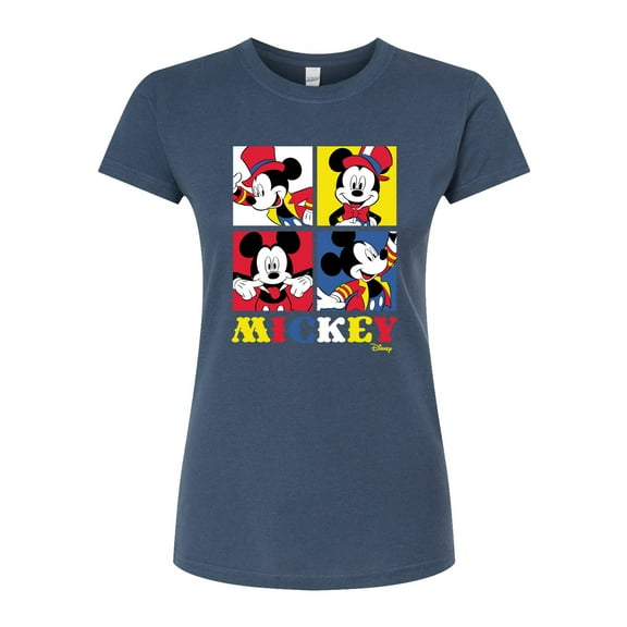 Disney - Mickey - Ring Master Silly Faces - Juniors Fitted Graphic T-Shirt