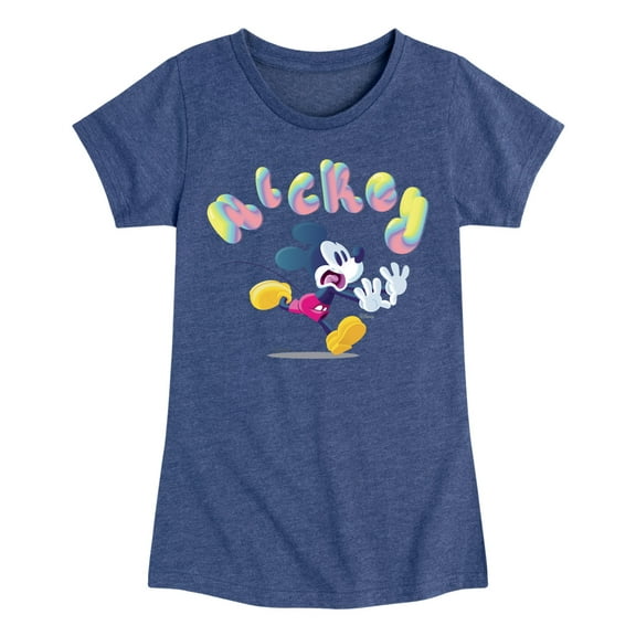 Disney - Mickey Run - Youth Girls Short Sleeve Graphic T-Shirt