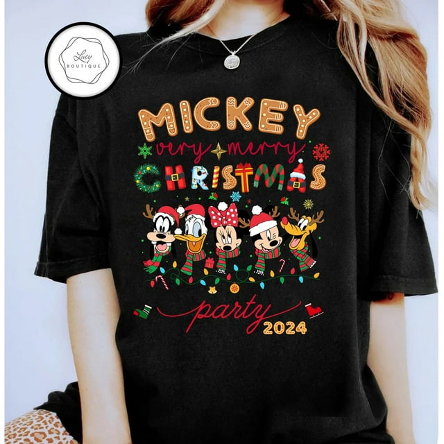 Disney Mickey'S Very Merry Christmas Party 2024 Christmas Lights Shirt