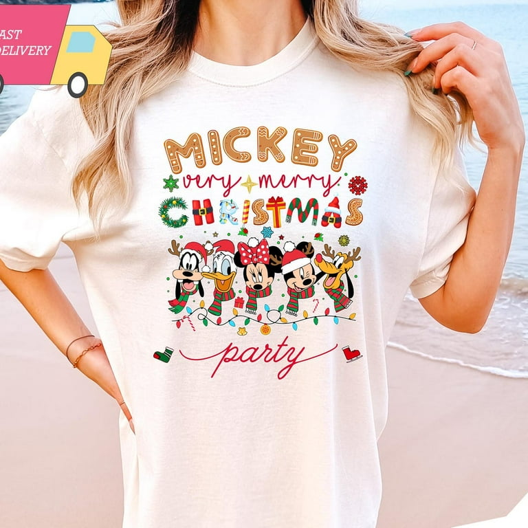 Disney Mickey'S Very Merry Holiday Party 2024 Holiday Lights Shirt