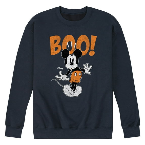 Disney - Mickey Scared Boo - Men's Crew Fleece Sweatshirt