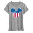 thumbnail image 1 of Disney - Mickey Silhouette American Flag - Women's Short Sleeve Graphic T-Shirt, 1 of 5