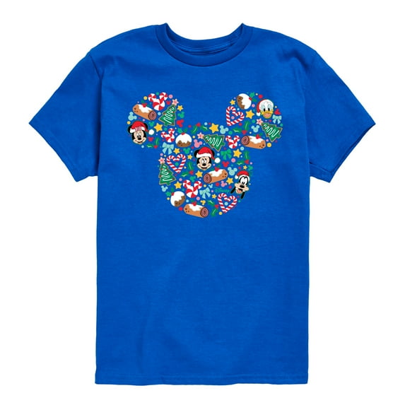 Disney - Mickey Silhouette Christmas - Toddler & Youth Short Sleeve Graphic T-Shirt