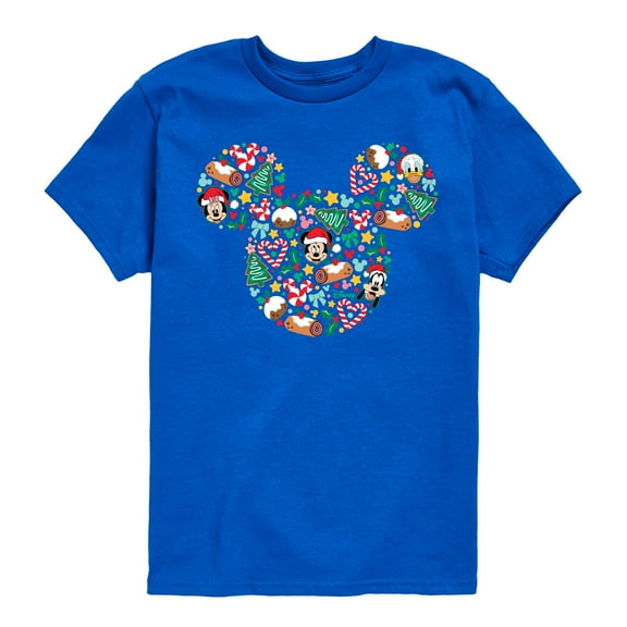 Disney - Mickey Silhouette Christmas - Toddler & Youth Short Sleeve Graphic T-Shirt