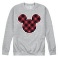 thumbnail image 1 of Disney - Mickey Silhouette Plaid Fill - Men's Crew Fleece Sweatshirt Sweatshirt, 1 of 5