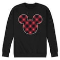 thumbnail image 1 of Disney - Mickey Silhouette Plaid Fill - Men's Crew Fleece Sweatshirt Sweatshirt, 1 of 5